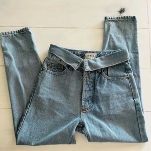 Lioness Finley Foldover Womens Jeans Size XS